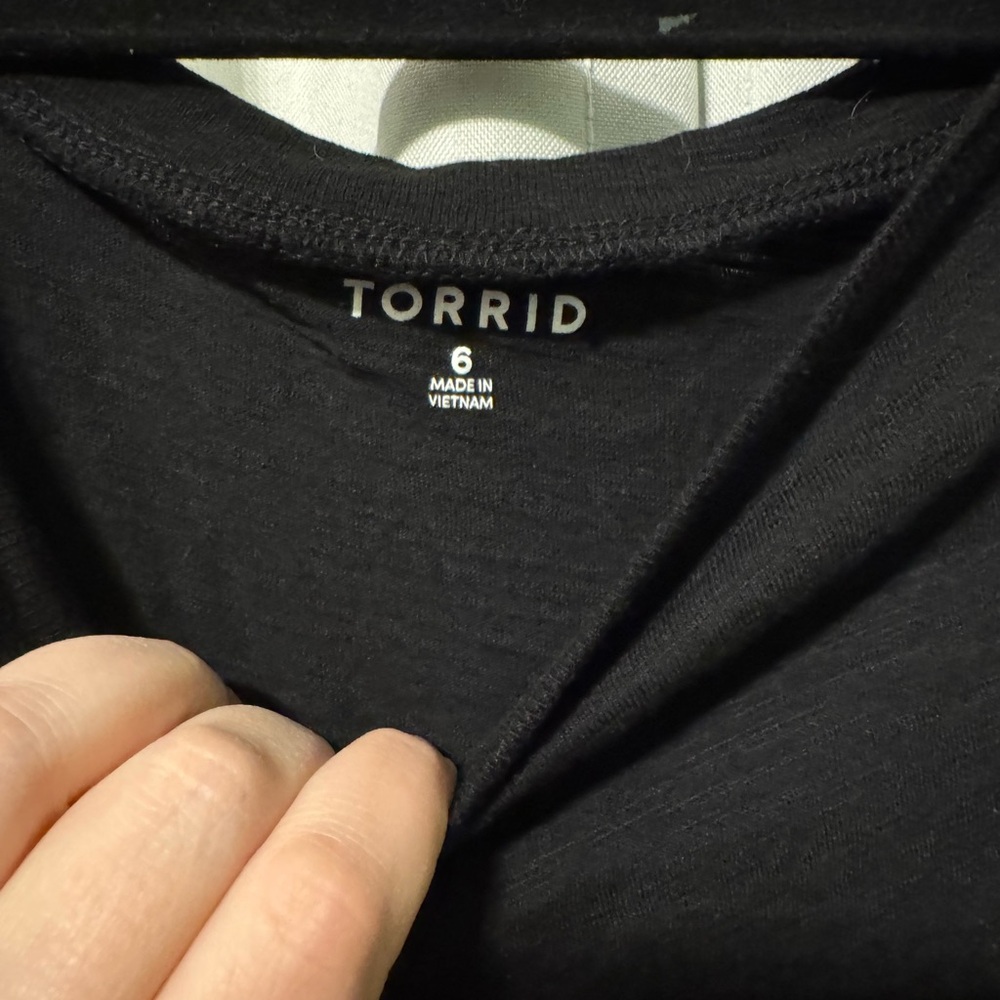 Torrid Black Ruffle Sleeve Top - Picture 3 of 3